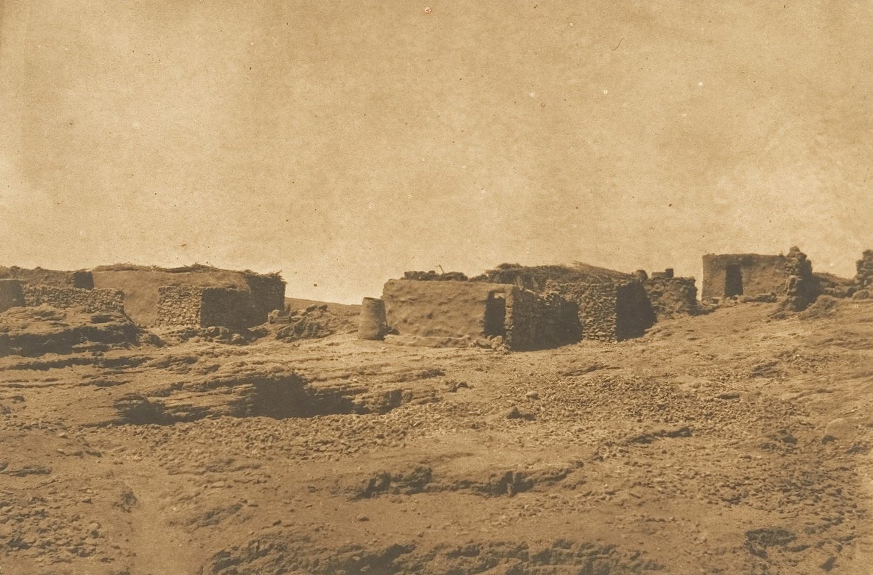Veduta del villaggio di Abou-hor Tropico del Cancro, aprile 1850 da Maxime Du Camp