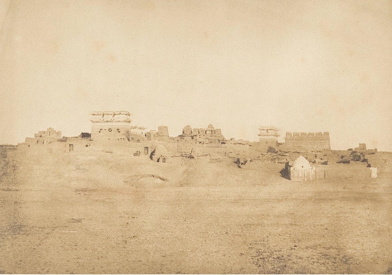 Vista di una Parte del Villaggio di Luxor, Tebe, 1849-50 da Maxime Du Camp