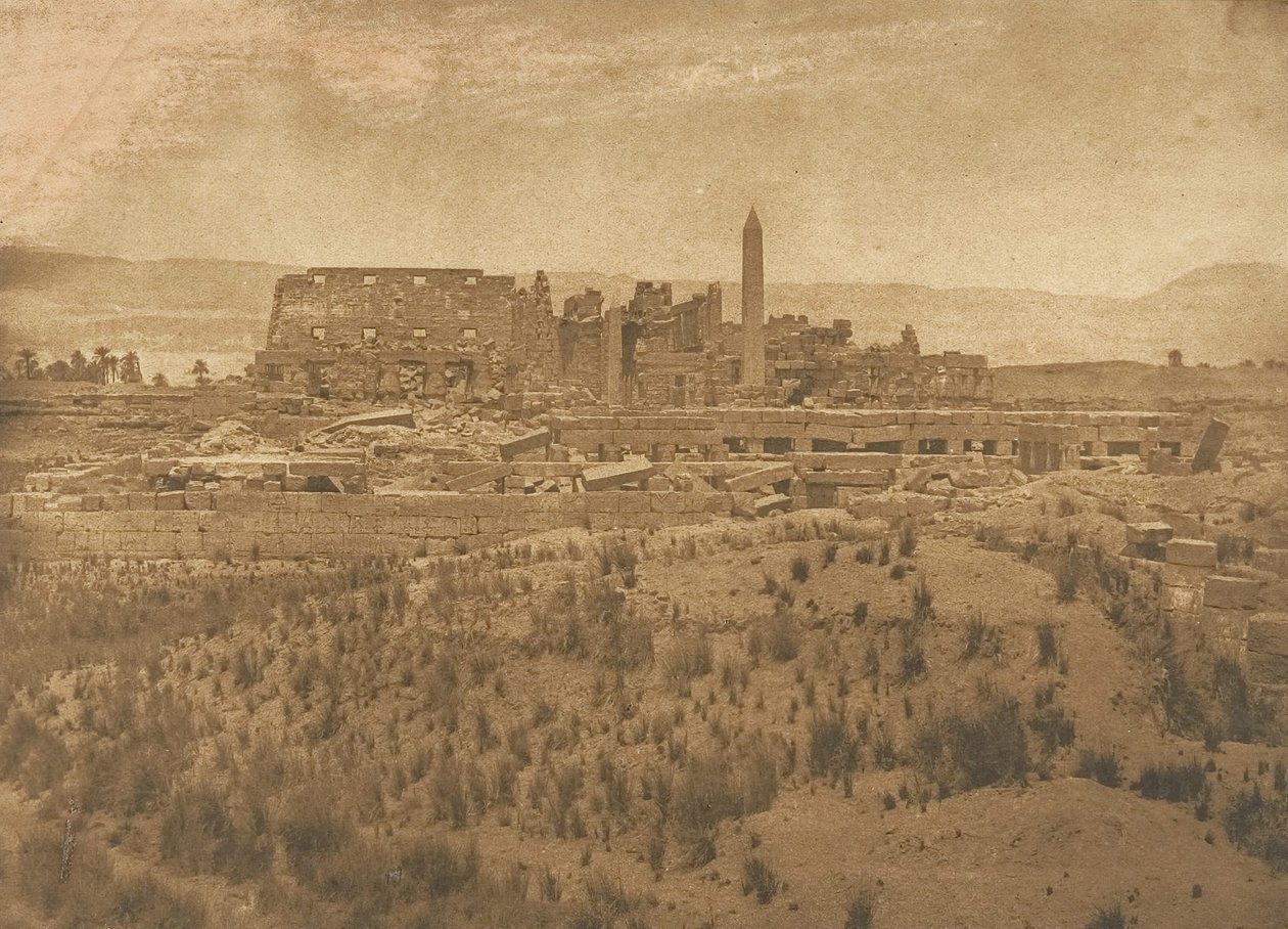 Vista generale delle rovine del Palazzo di Karnak presa a est - Tebe da Maxime Du Camp