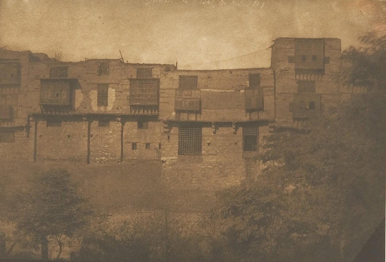 Vista da un giardino del quartiere Franc, al Cairo da Maxime Du Camp