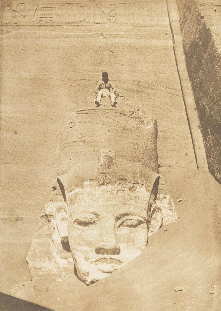 Colosso più occidentale del Tempio di Re, Abu Simbel, 1850 da Maxime Du Camp