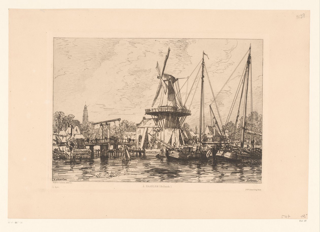 Veduta di Haarlem (A Haarlem) da Maxime François Antoine Lalanne