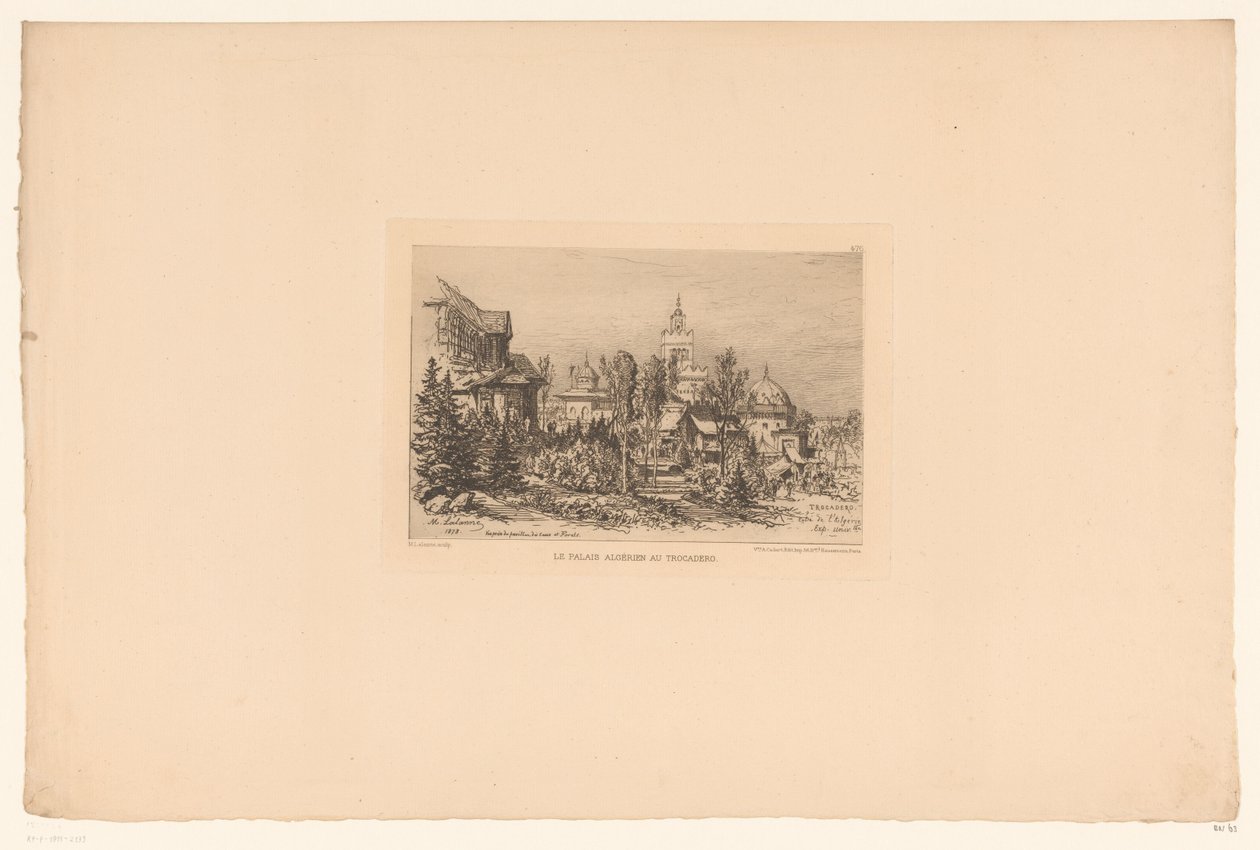 Vista sul Trocadero da Maxime François Antoine Lalanne