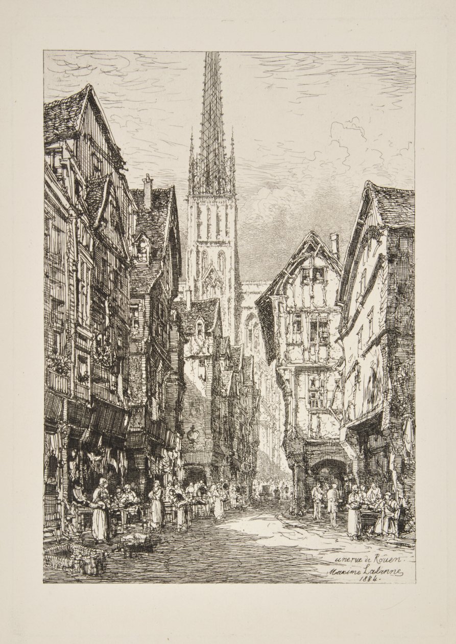Una strada a Rouen da Maxime Lalanne