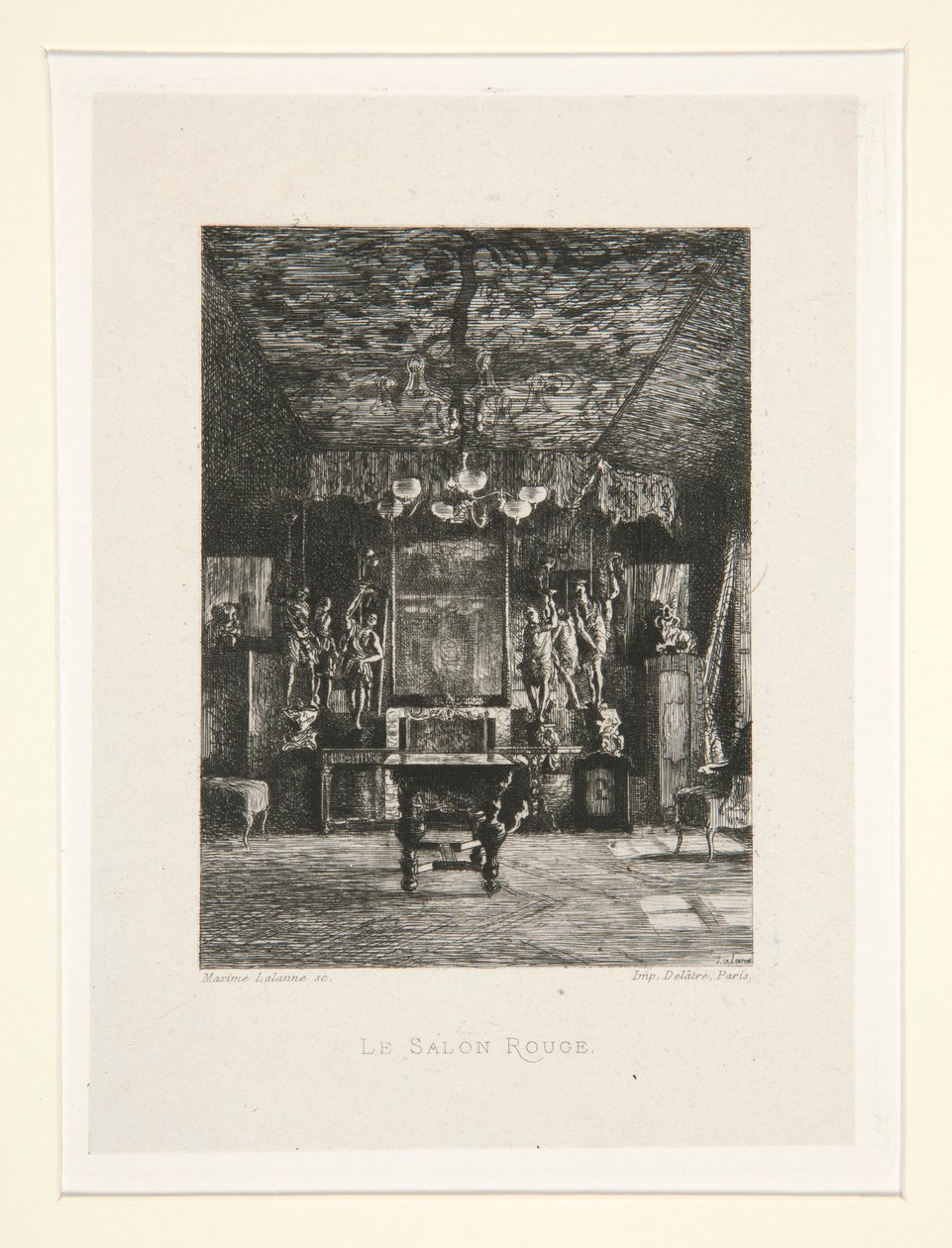 Il salone rosso, tav. 5 dalla suite Chez Victor Hugo da Maxime Lalanne