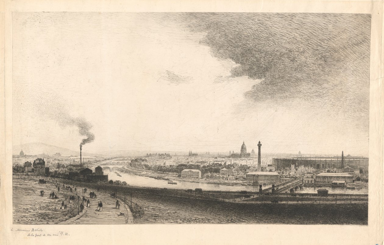 Parigi nel 1867: vista dal Trocadéro da Maxime Lalanne