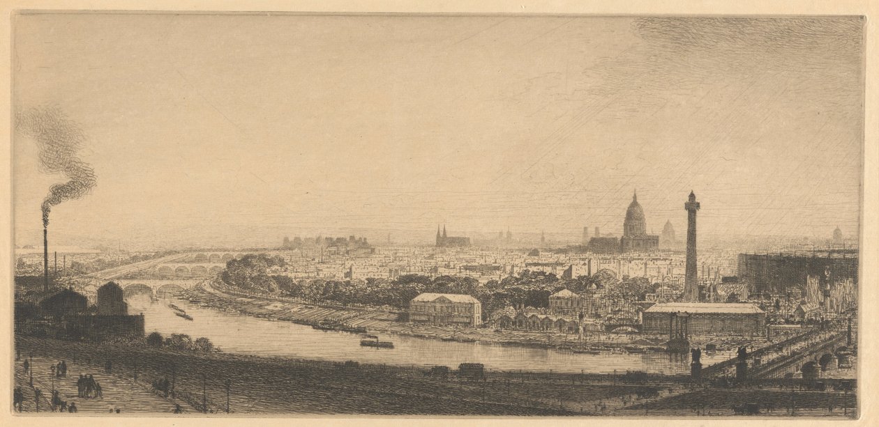 Parigi nel 1867: veduta dal Trocadéro da Maxime Lalanne