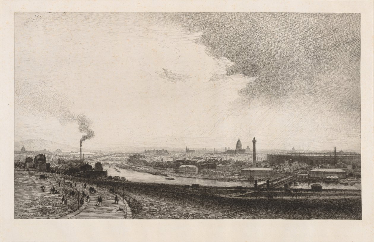 Parigi nel 1867, vista dal Trocadero, 1867 da Maxime Lalanne