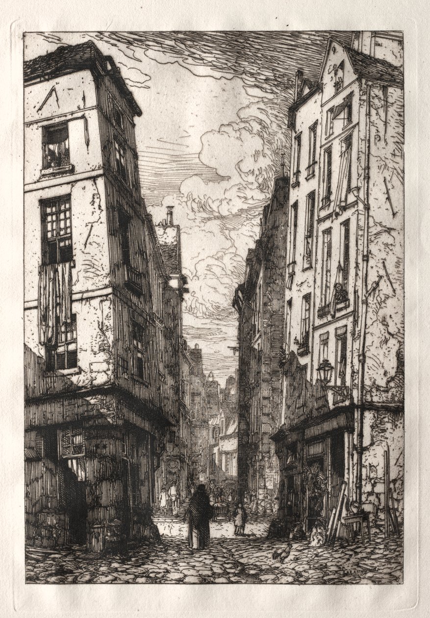 Rue des Marmousets (Vecchia Parigi) da Maxime Lalanne