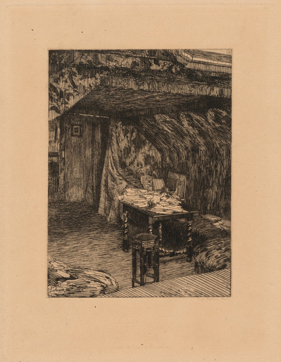 Der Ausguck (Das Büro von Victor Hugo) da Maxime Lalanne