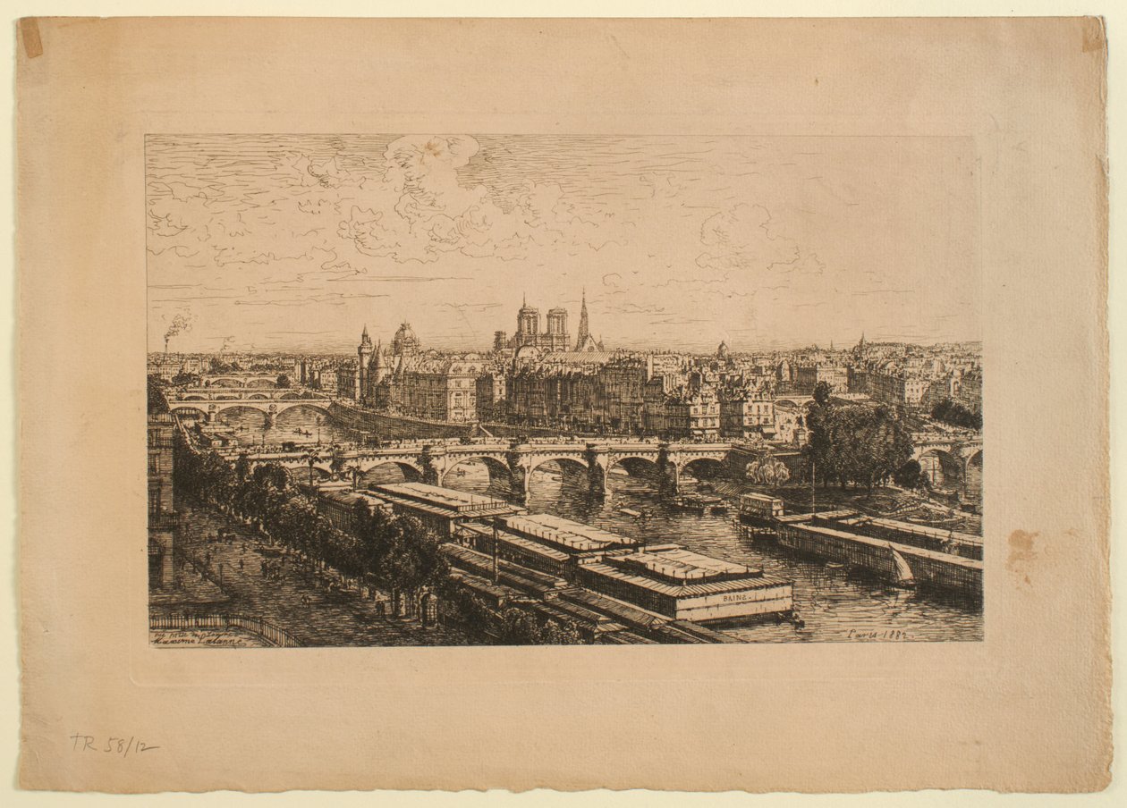Veduta di Parigi dal Louvre da Maxime Lalanne