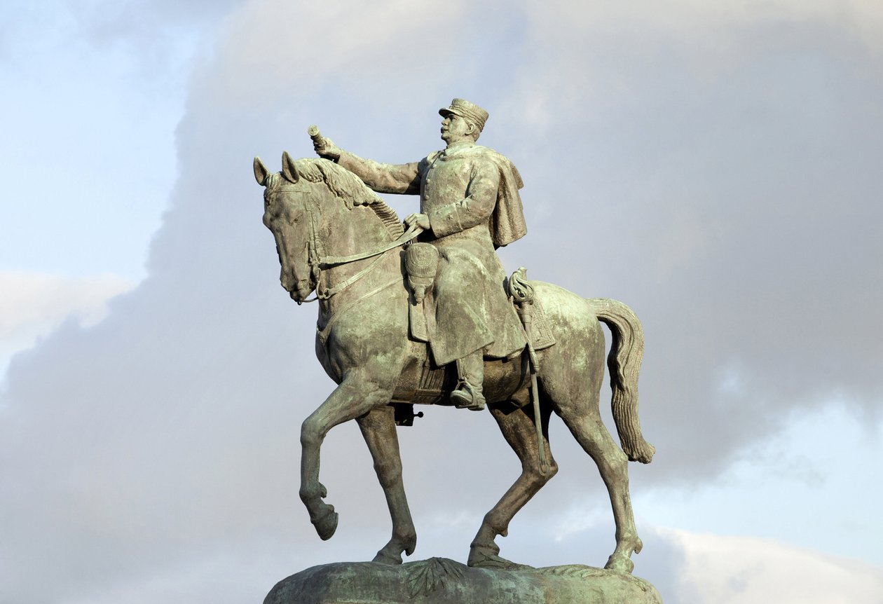 Statua equestre di Joseph Joffre (1852-1931), militare, maresciallo di Francia, comandante francese nella battaglia della Marna durante la Prima guerra mondiale, scultura in bronzo di Maxime Real del Sarte (1888-1954), da Maxime Real del Sarte