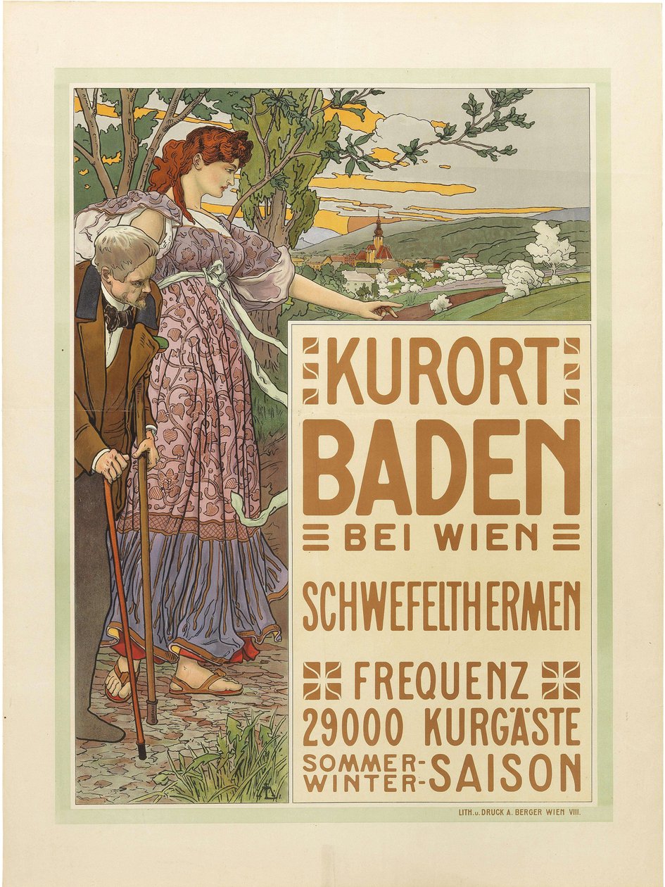 Città termale Baden vicino a Vienna da Maximilian Liebenwein