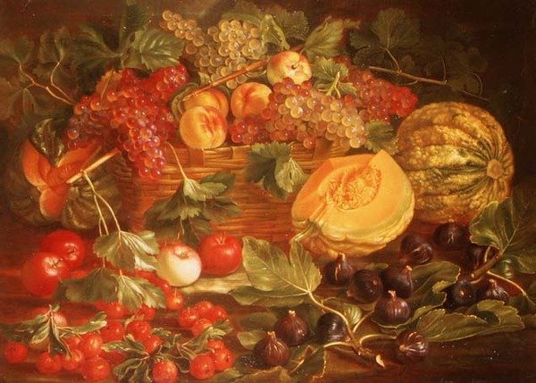 Natura morta con frutta da Maximilian Pfeiler or Pfeiller