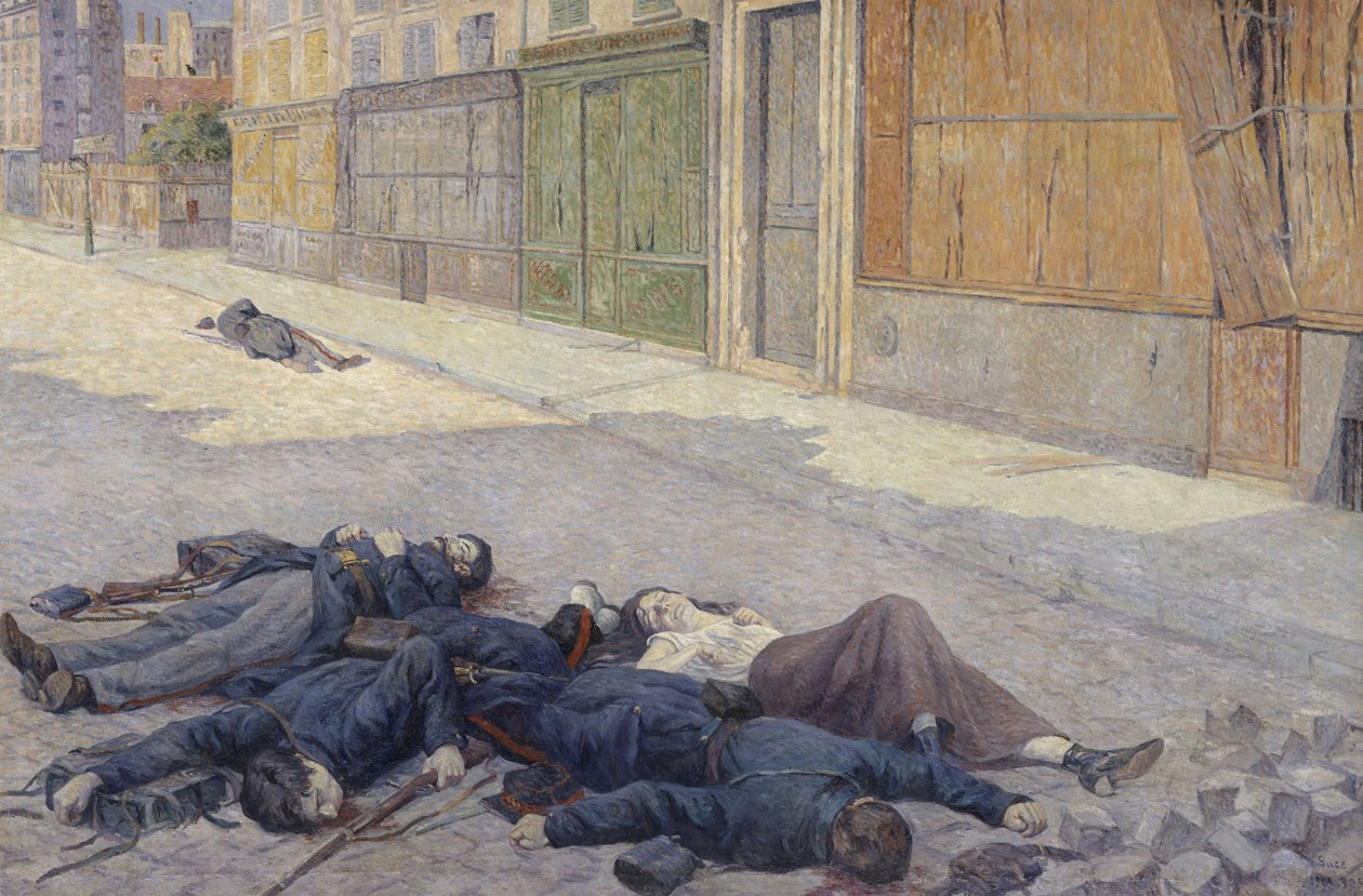 Una strada di Parigi nel maggio 1871 da Maximilien Luce