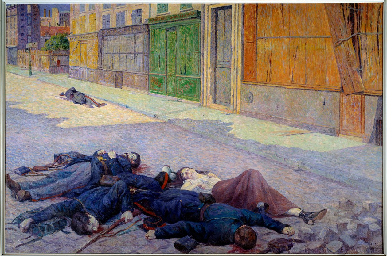 Una strada di Parigi nel maggio 1871 o la Comune da Maximilien Luce