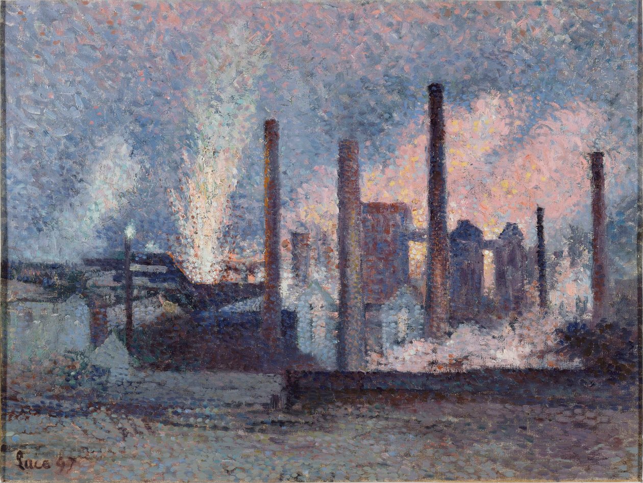 Acciaieria a Charleroi, 1897 da Maximilien Luce