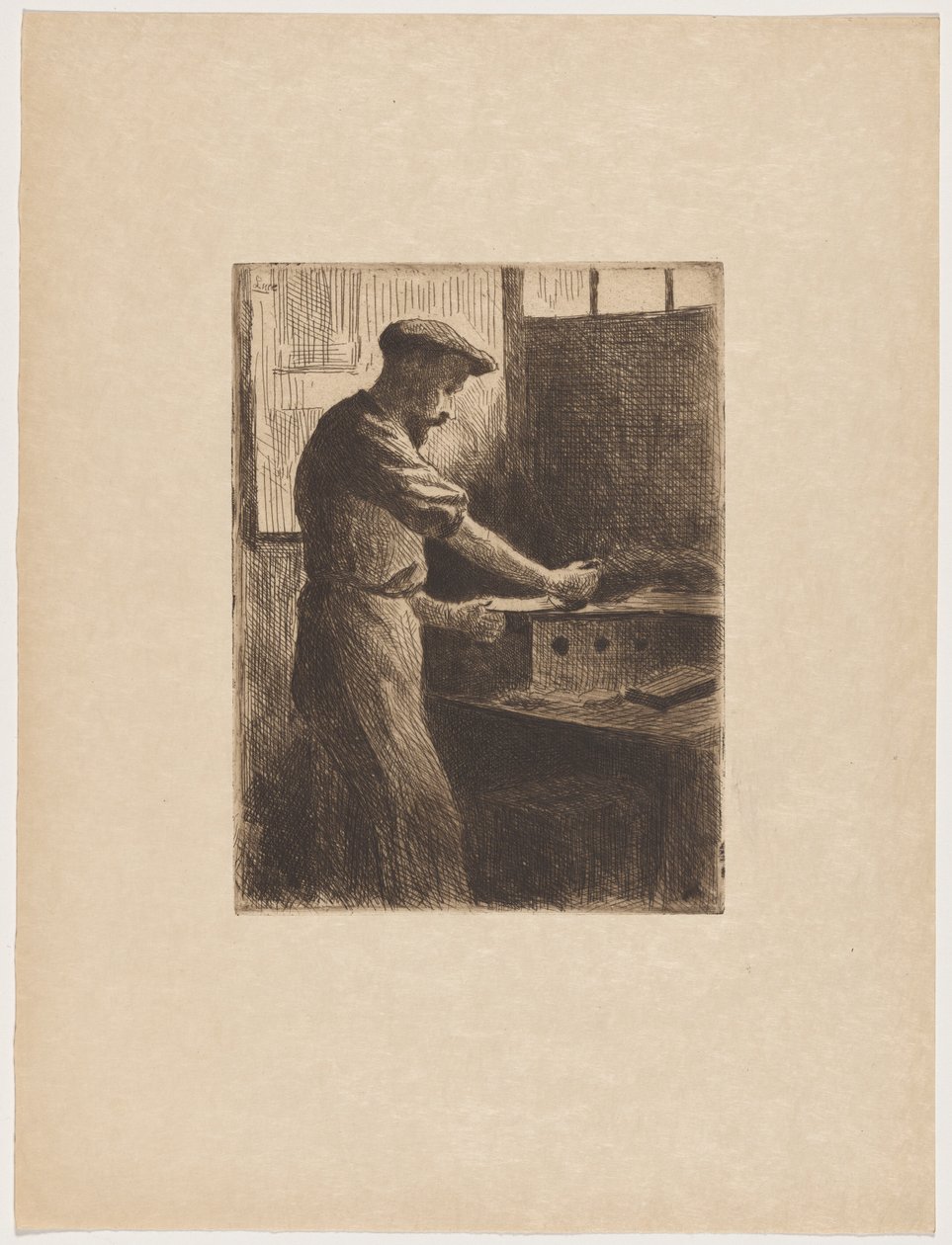 Auguste Delâtre al lavoro da Maximilien Luce