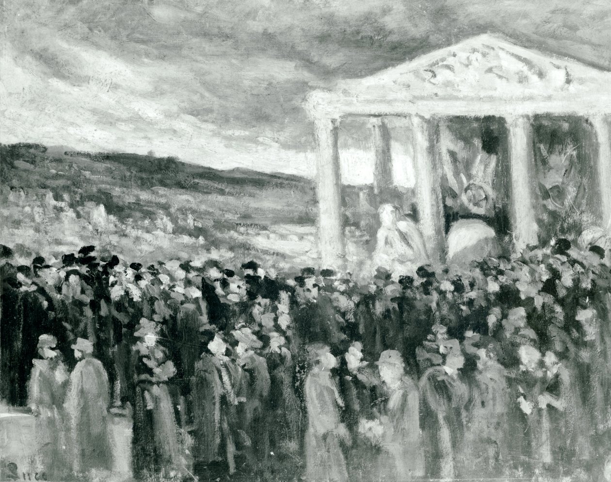 Sepoltura di Auguste Rodin alla Villa des Brillants, 1917 da Maximilien Luce