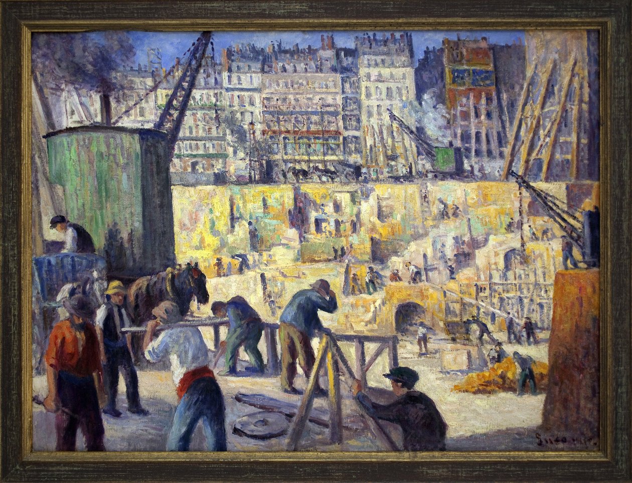 Cantiere a Parigi da Maximilien Luce