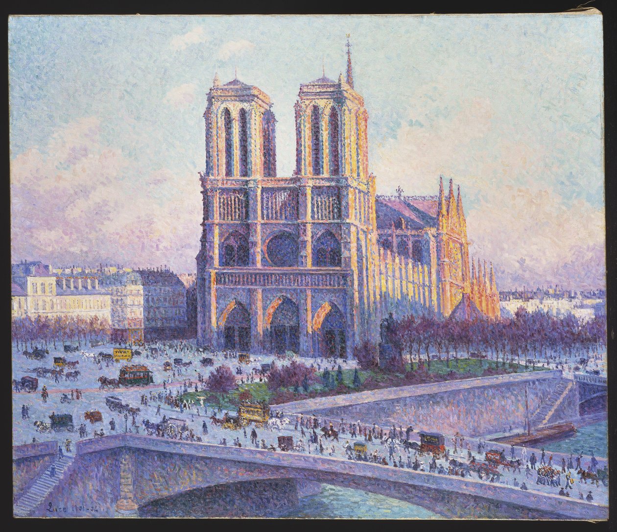 Notre Dame, Parigi, vista dal Quai Saint-Michel, 1901-04 da Maximilien Luce