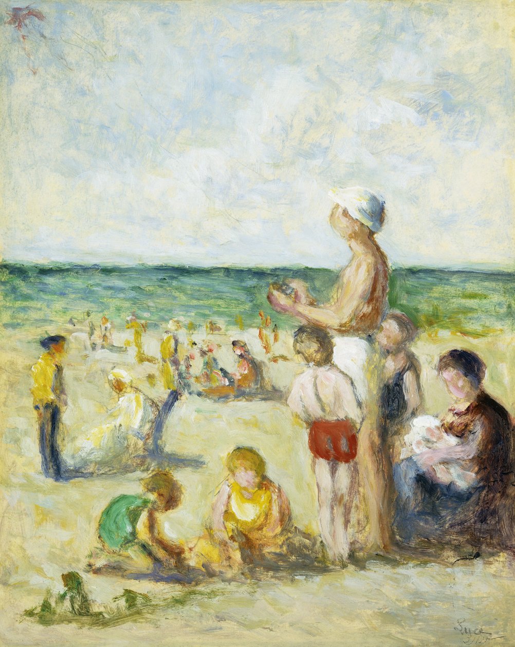 Sulla spiaggia in Normandia, c.1930 da Maximilien Luce