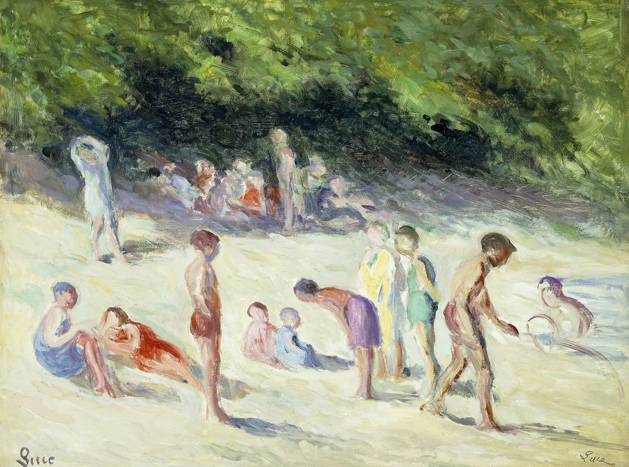 I bagnanti di Mericourt, 1935 da Maximilien Luce