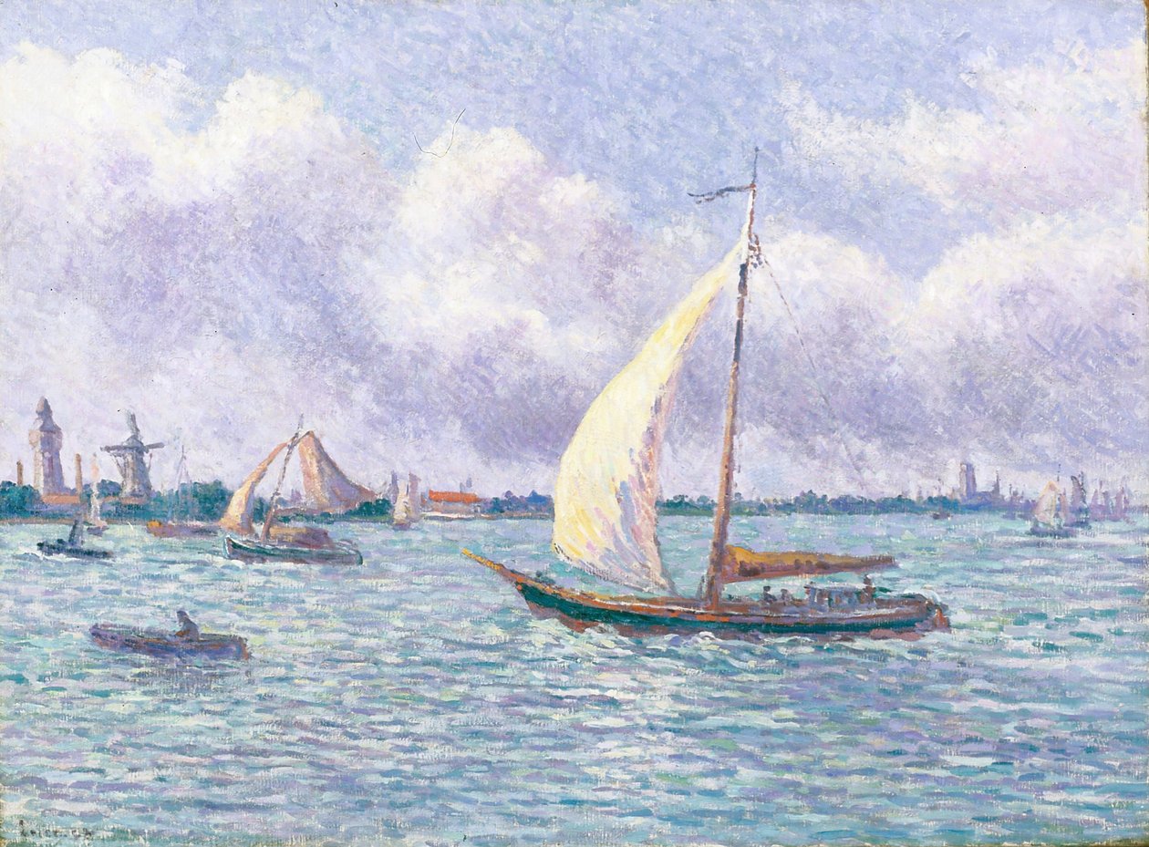 La Mosa presso Dordrecht da Maximilien Luce