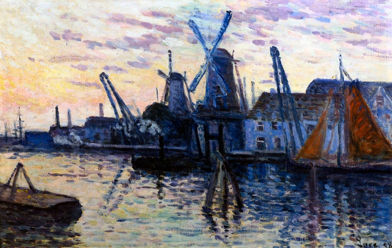 Mulini a vento in Olanda, 1908 da Maximilien Luce