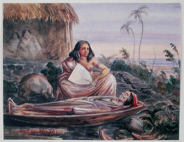 Un funerale a Tahiti, c.1841-48 da Maximilien Radiguet