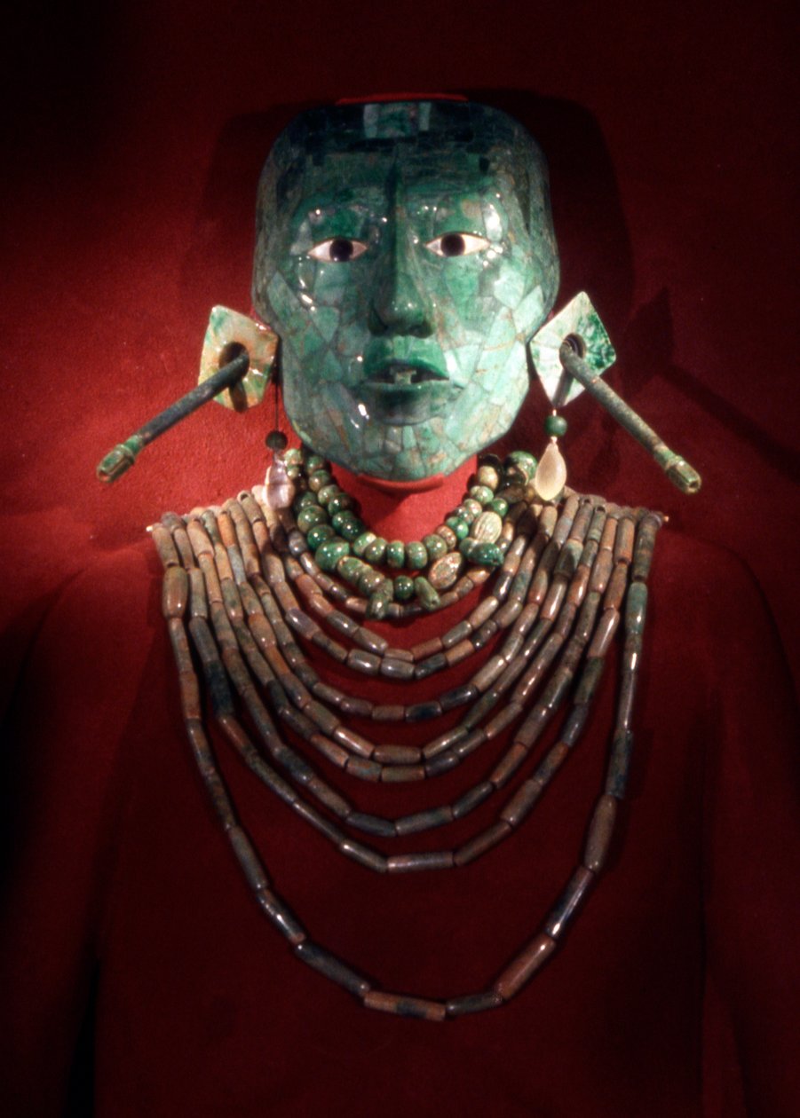 Gioielli reali di Pacal, re di Palenque, tardo periodo classico da Mayan