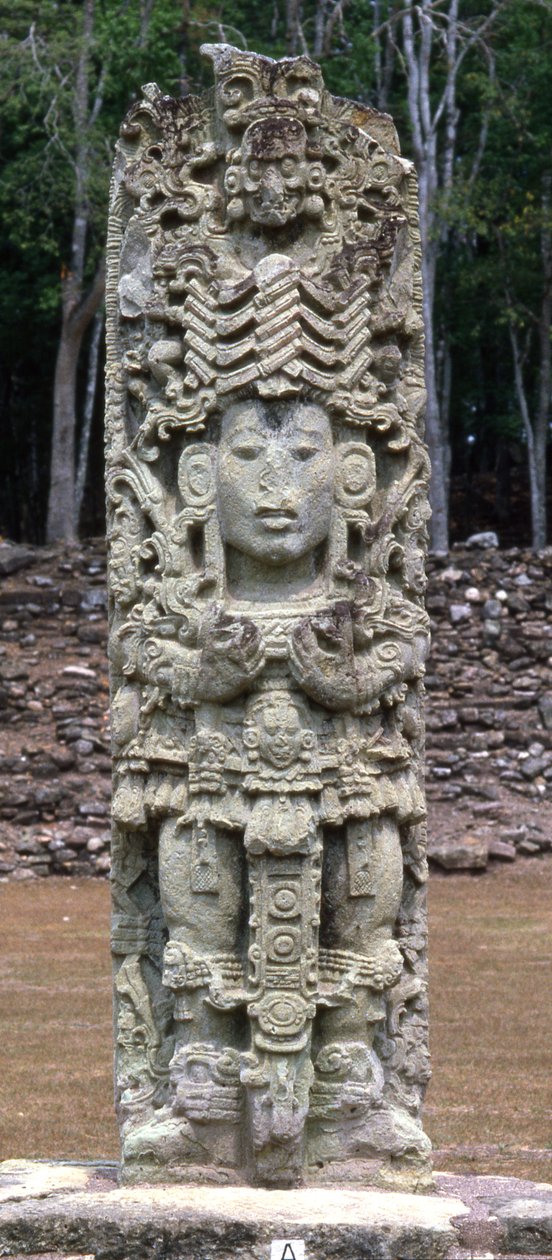 Stela A, Copan, Periodo Classico Tardo da Mayan