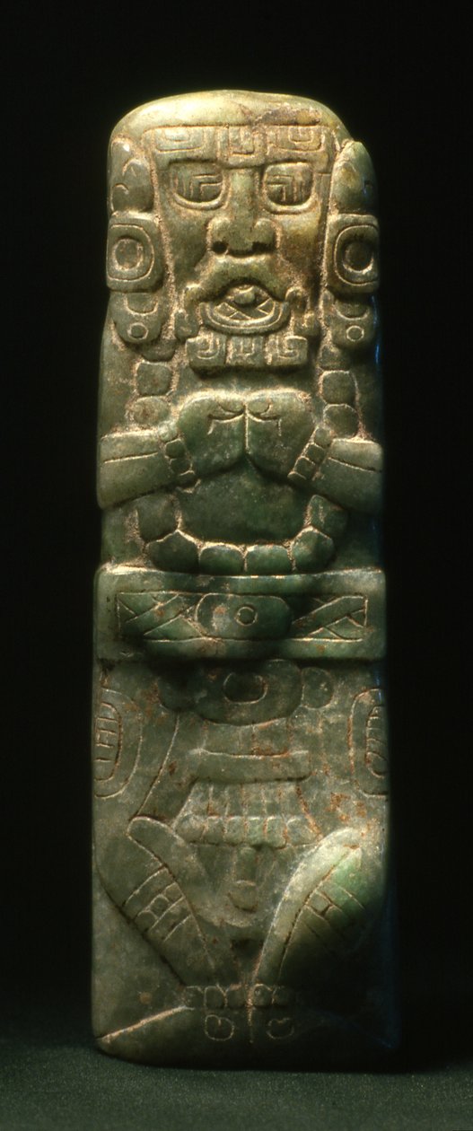 Statuetta posta in dedica lungo la Scalinata Geroglifica, Copan, Periodo Classico Tardo (600-900) da Mayan