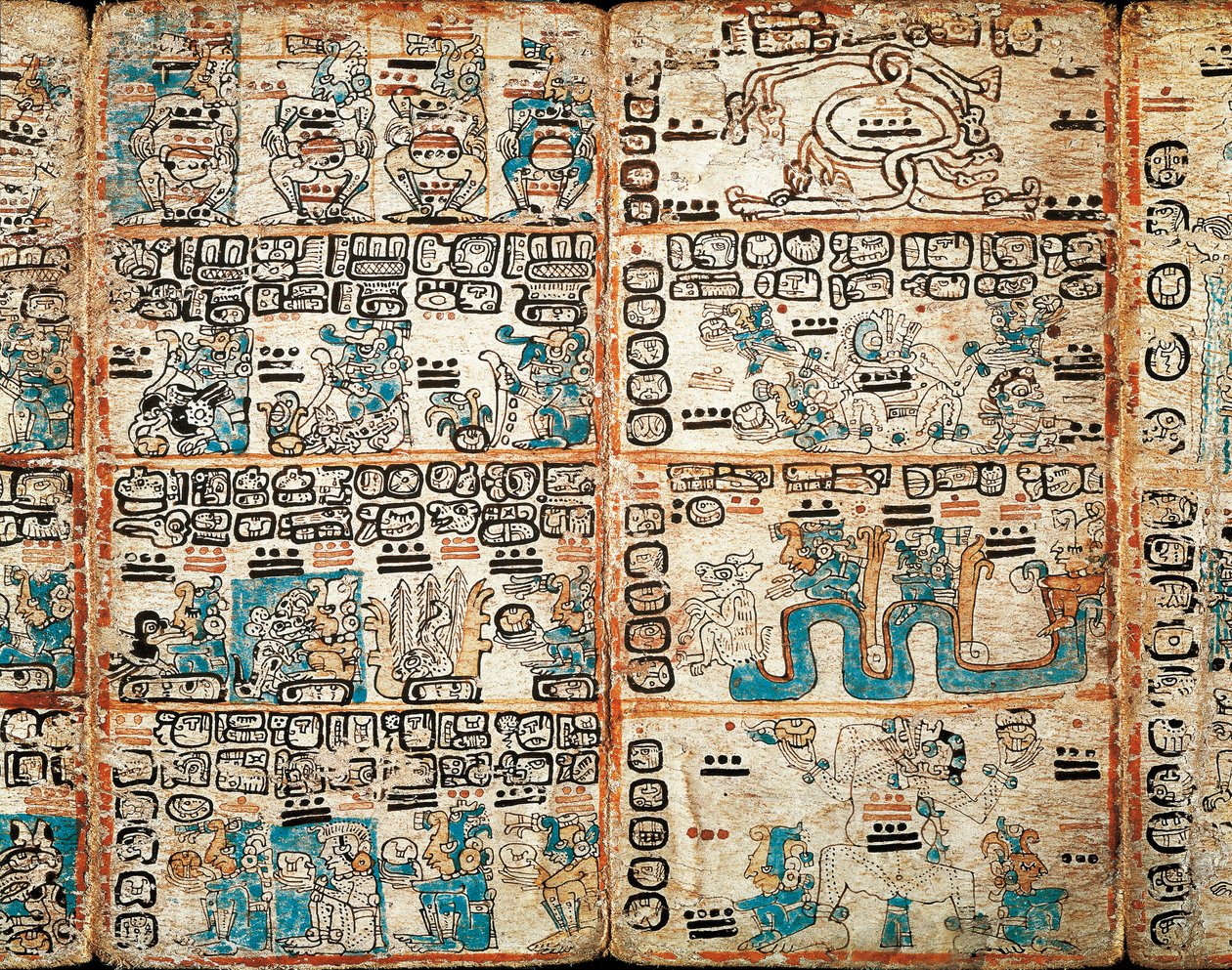 Il Codice di Madrid, miniature dipinte da Mayan Mayan