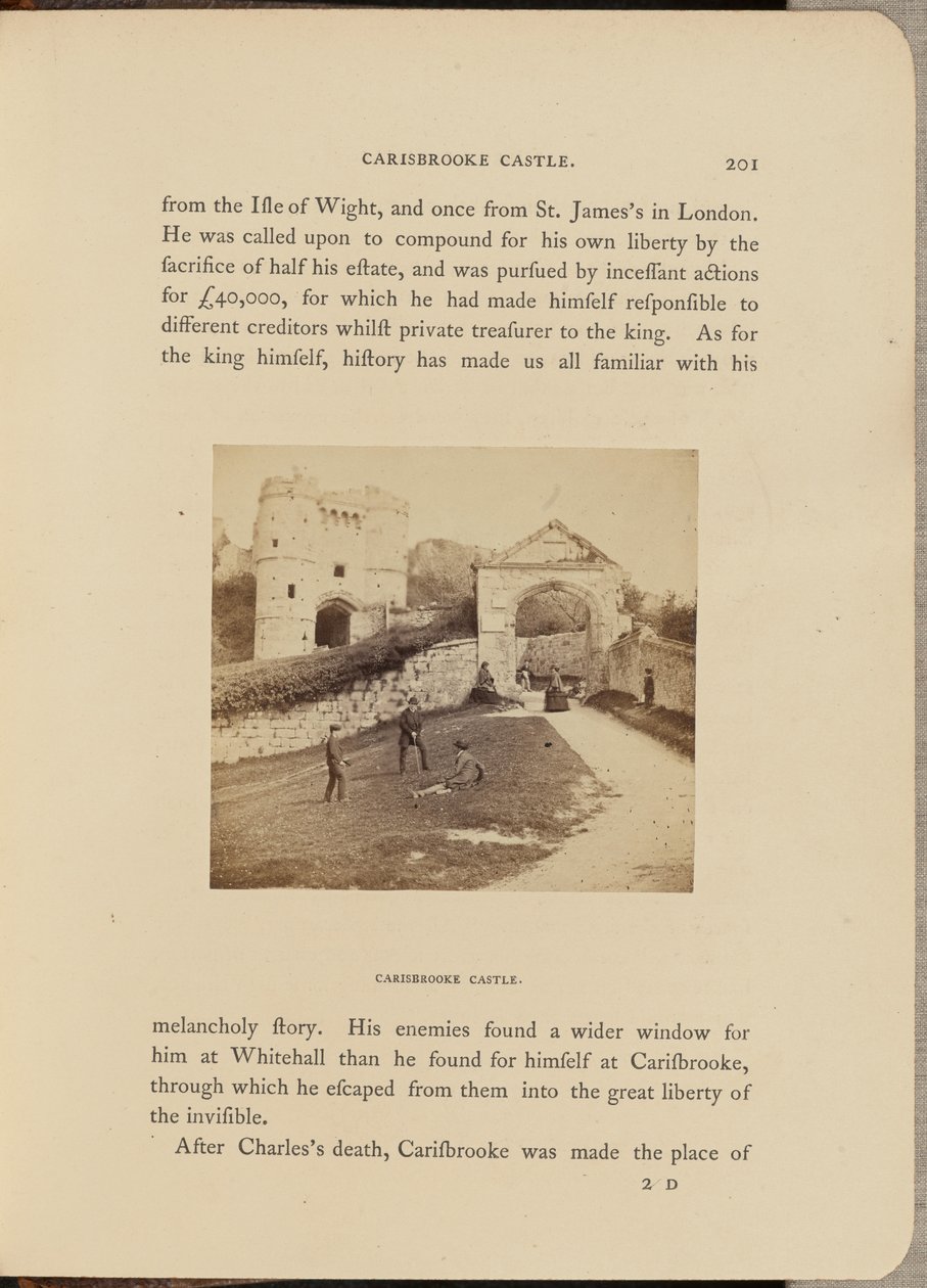 Castello di Carisbrooke; vista generale da McLean and Melhuish