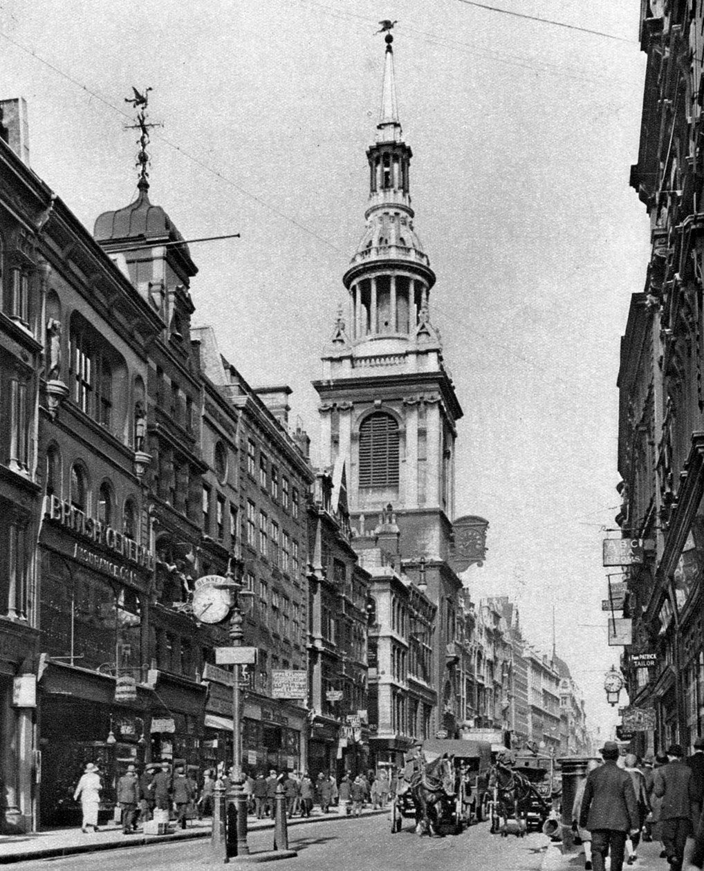 La guglia della Chiesa di Bow, Londra, 1926-1927 da McLeish