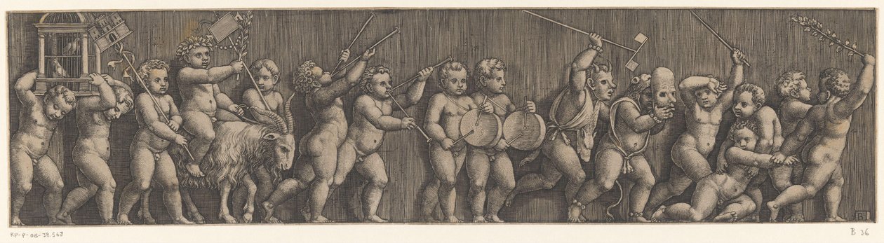 Fregio con processione di putti da Meester van de Dobbelsteen