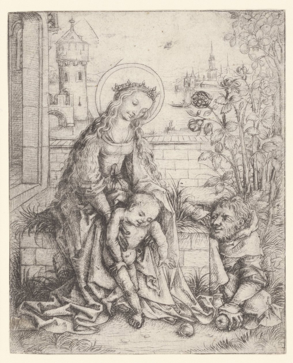 La Sacra Famiglia presso il roseto da Meester van het Amsterdamse Kabinet