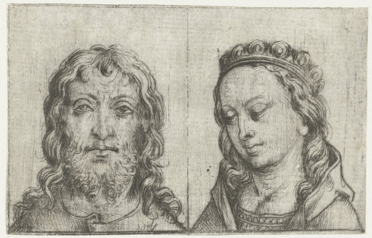 Le teste di Cristo e Maria da Meester van het Amsterdamse Kabinet