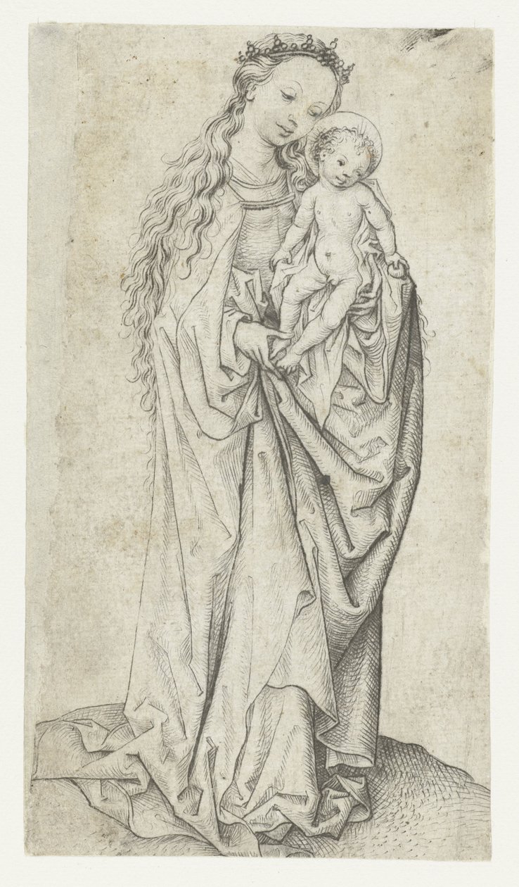Madonna in piedi e bambino con mela da Meester van het Amsterdamse Kabinet