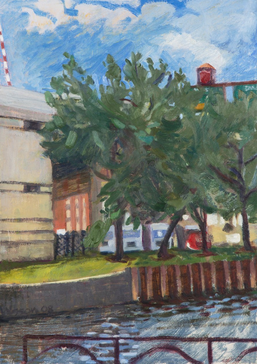 Chicago River at Erie St, 2008 (olio su tela) da Megan Williamson