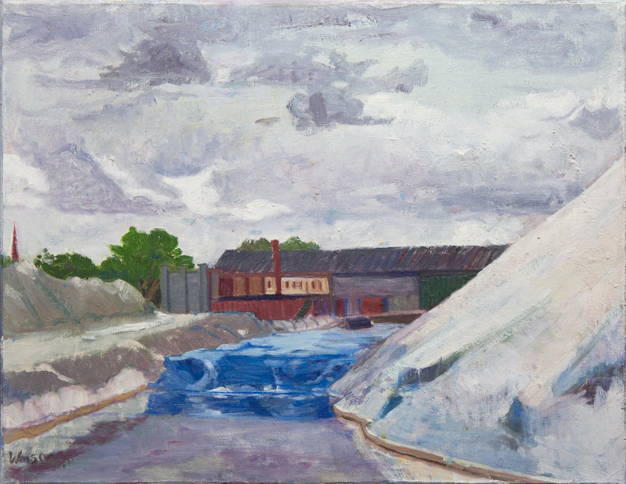 Diga di sale sul Cal Sag, 2014 (olio su tela) da Megan Williamson