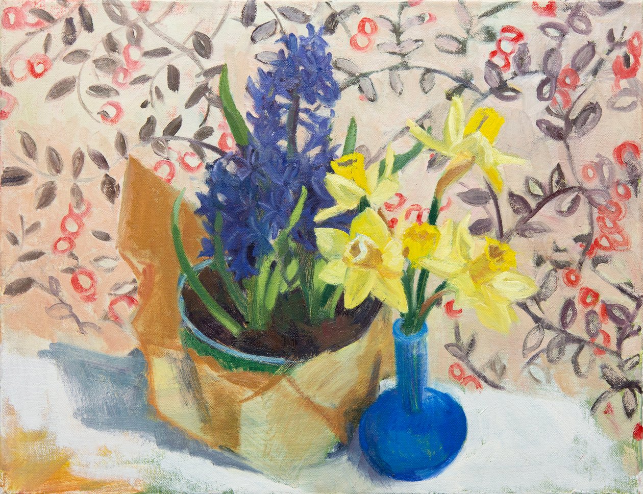 Fiori di primavera (interno), 2015 (olio su tela) da Megan Williamson