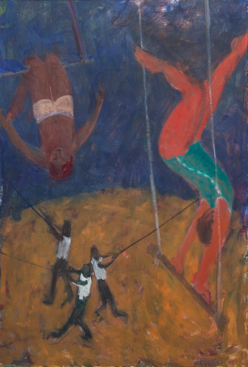 Trapezisti, 2018 (olio su tela) da Megan Williamson