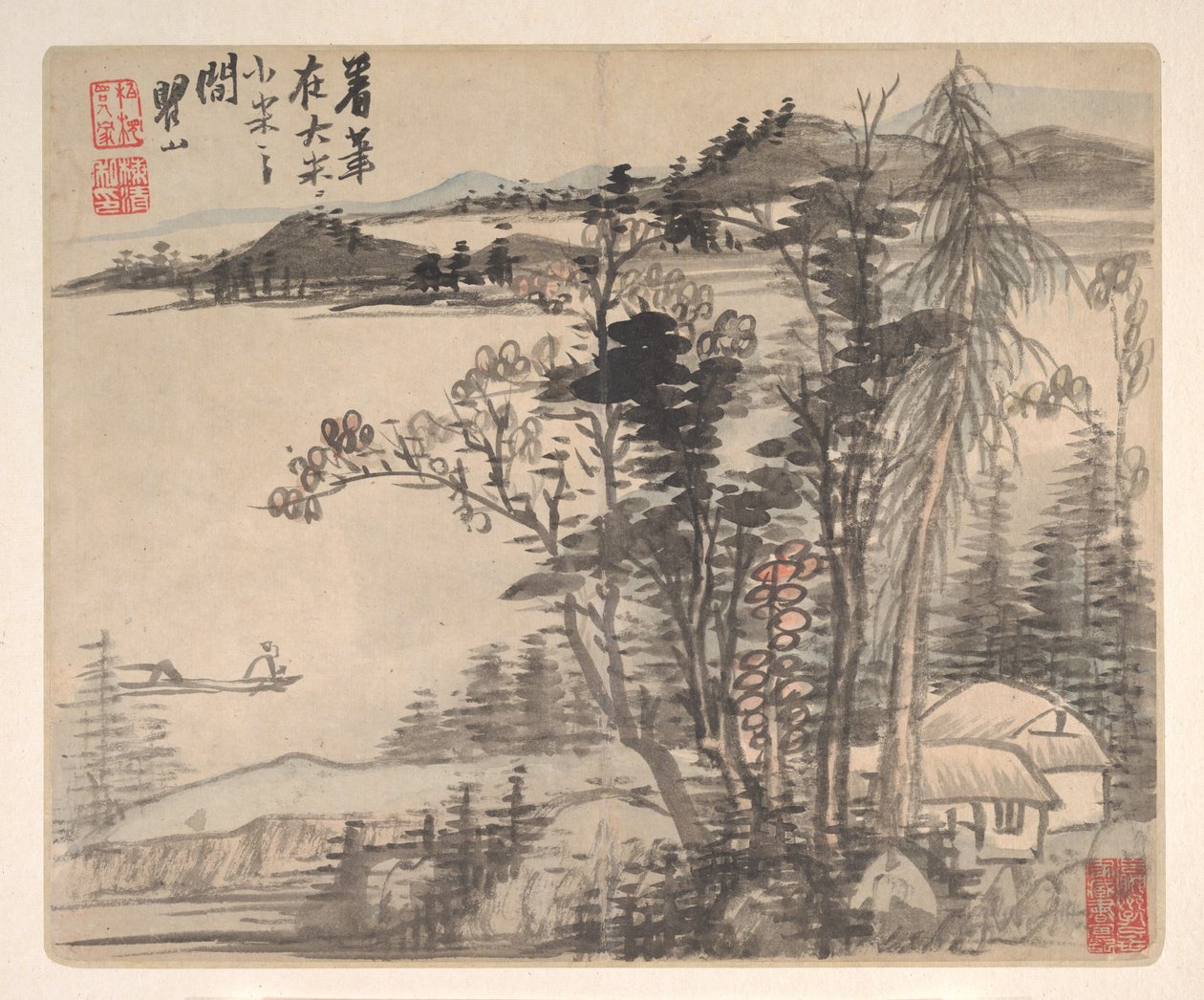 Paesaggi dopo Antichi Maestri, 1693 da Mei Qing
