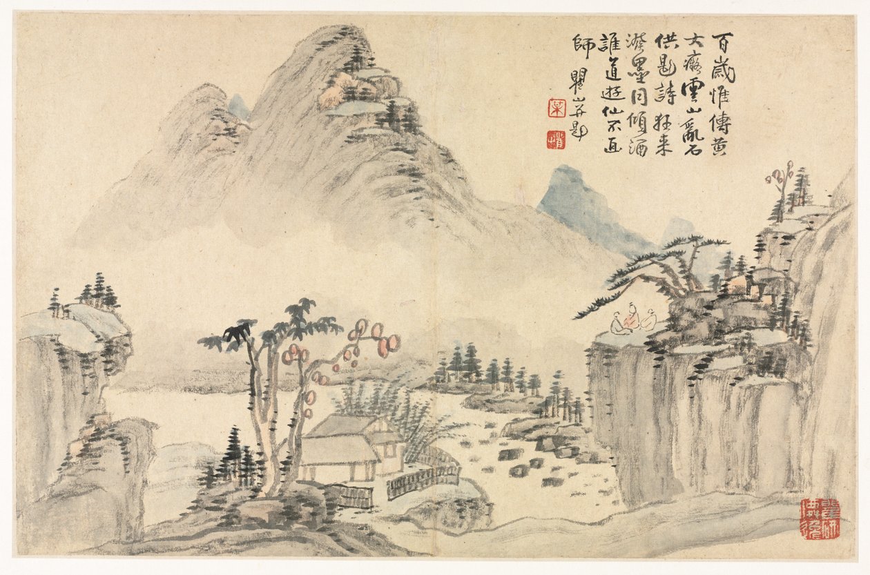 Paesaggi in vari stili dopo i vecchi maestri da Mei Qing
