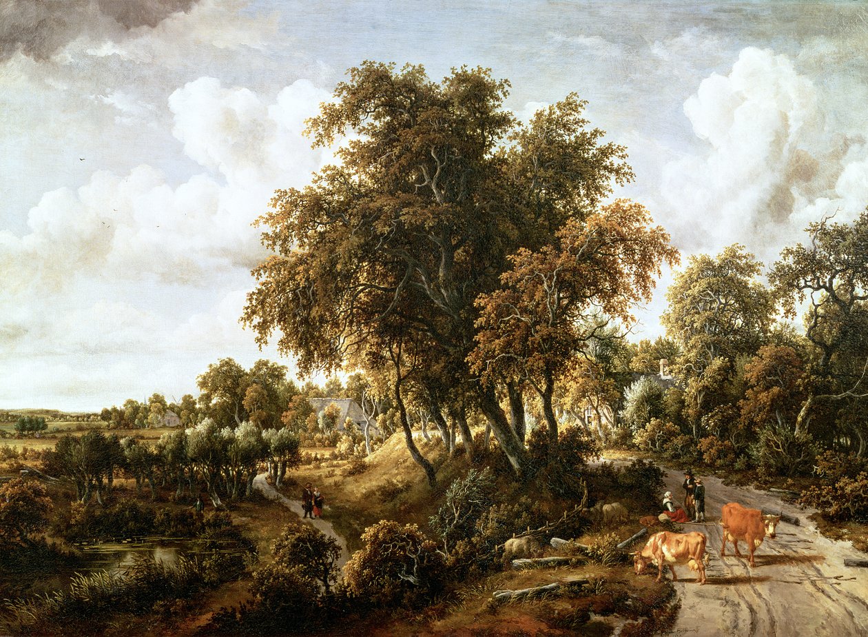 Strada sulla diga da Meindert Hobbema
