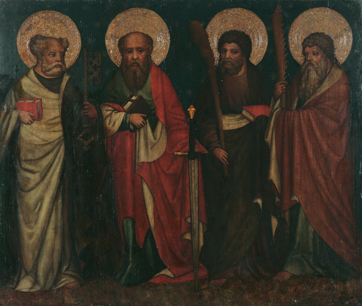 Gli apostoli Pietro, Paolo, Giacomo il Minore e Simone da Meister von Laufen
