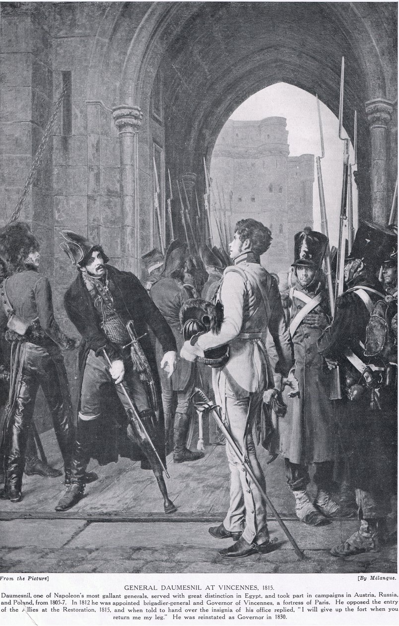 Generale Daumesnil a Vincennes, 1815, illustrazione da 