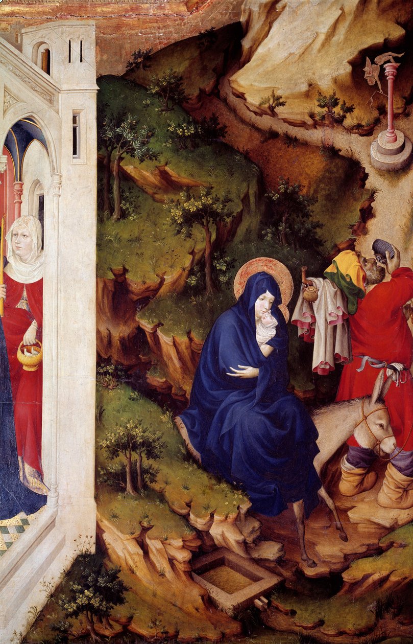La fuga in Egitto (dettaglio) da Melchior Broederlam